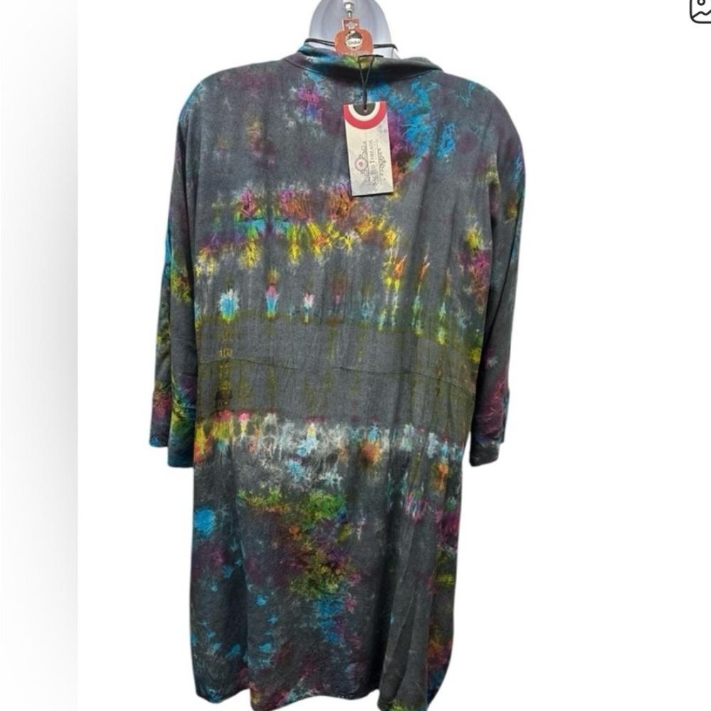 Sacred Threads Multicolor Open-Front Cardigan L/X… - image 2